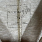 Free People  We The Free Cream Flowy Long Sleeve Hi‎ Low Top Photo 2