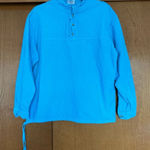Cottonseeds 3 Button Pullover Top Bright Blue Size Small Coastal Lagenlook Photo 0