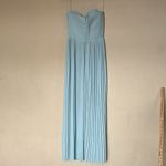 House Of CB House of‎ CB ‘Marcella’ Ocean Blue Pleated Maxi Dress NWOT size L Photo 7