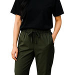 Hilary Radley Stretch Tapered Jogger Pants Olive Green Pull-On Ankle Women's XL Photo 0