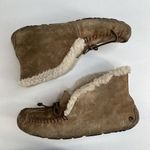 UGG  Sz 8 Alena Moccasin Slippers 1004806 Shearling Chestnut Suede Bootie Shoe Photo 3