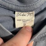 S Vibe N’ Malibu Women’s Comfy Crop Top Graphic T Shirt 100% Cotton Streetwear Blue Photo 2