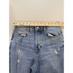 ZARA Jeans Women 26" Straight High Rise Raw Hem Distressed Travel Casual Norm Photo 3
