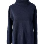 Loft New Turtleneck Sweater Navy Blue Heather Relaxed Fit Size Small Photo 0