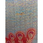 Pashmina  Silk Cashmere Red Blue Metallic Gold Peacock Wrap Scarf Photo 3