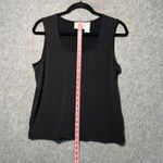 Liz Claiborne  Black Sleeveless Scoop Neck Tank Top M Polyester Spandex Photo 3