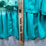 April Cornell Dress L Green Aqua Tie Dye Striped Ruffle Maxi Resort Beach Boho Size L Photo 7