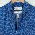 Frank & Eileen  Blue Linen Pineapple Button Up Shirt front pocket lightweight XS Photo 2