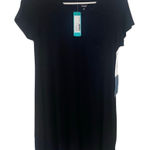 Market & Spruce NWT  Alyson knit T-shirt dress shirt sleeve black vneck knee leng Photo 0