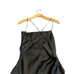 Hollister  Slip Dress Size M Black Satin Midi Sleeveless Adjustable Straps NEW Photo 8