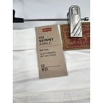 Levi's  711 Women's White Studded Mid Rise Skinny‎ Ankle Jeans Light Wash 12 New Photo 7