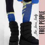 Free People  knee high socks blue yellow compression socks Photo 3