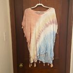 Surf Gypsy  Tie Dye Tassel Swim Coverup Photo 1