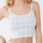 Urban Outfitters  Gingham Baby Blue Crop Cami Tank Top Photo 1