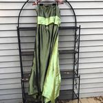 Forever Yours 16 avocado sage Green hi lo Strapless Prom wedding Dress Photo 2