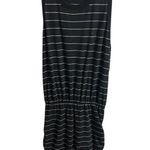 Sundry Anthropologie  Black Striped Racerback Tank Ruched Scrunched Dress M 8/10 Photo 1