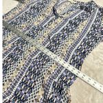 Loft  Mini Dress Women's XL Multicolor Swing Tiered Half Sleeve Split V-Neck Photo 8