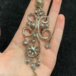 Ab Stone Pageant Earrings Silver Photo 3