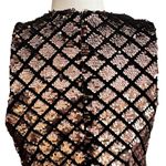 JB by Julie Brown Dress Gold Sequins Diamond Pattern Sleeveless Party Small Black Photo 5