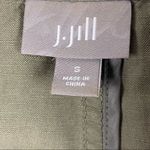 J.Jill Army Green Cargo Style V-Neck Button Vest, Size Small Photo 1
