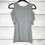 1. State  Gray Cold-Shoulder Casual T-Shirt Top Size Small Photo 7