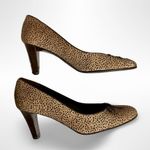 Salvatore Ferragamo Ferragamo Shoes Womens 7 2A Narrow 'Galena' Heels Calf Hair Leather Animal Print Photo 4