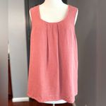 J. Jill Women's Silk & Linen Red Lined Sleeveless Tank Top Size M Photo 2