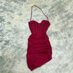Oh Polly  Cherish Me Corset Mini Dress in Red Photo 1
