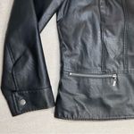 Christopher & Banks  | Black Zip-Up Faux Leather Jacket | PXL Photo 4