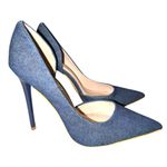 Shoe Republic LA  Elegant Navy Blue denim Stiletto Heels Photo 3
