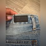 Elan  Frayed Hem Blue Jean Shorts Photo 6