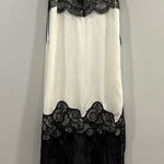 ZARA  Black White Satin Effect Maxi Long Dress Medium M NEW Photo 0
