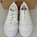 Levi's New w/ box  sz women's 8 all solid white sneakers chunky gum Photo 2