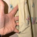 Vintage Pastel Yellow Floral and Butterfly Dress Size M Photo 5