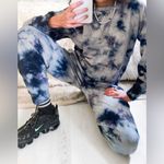 INS Navy Blue Tie Dye Loungewear Pajama Set Size XL Photo 2