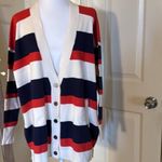 Free People  League of Her Own Striped Cardigan in Americana Combo sz S EUC $198R Photo 6
