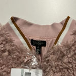 Jessica Simpson New Faux fur jacket 1X lined rose smoke jacket hook eye closure Photo 9