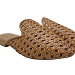Birdies The Phoebe Woven Mule Flats Rattan Faux Leather Tan Size US 5.5 Photo 0