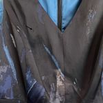 Tahari Formal Blue Satin Sleeveless Sheath Dress Size 8 Photo 8