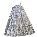 Storia  Kerri Flowy Ruffled Tiered Maxi in Blue Florals‎ Size Large Photo 0