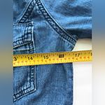 Abercrombie & Fitch  Chambray A Line Denim Dress long sleeve snap button y2k MT Photo 6