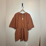 Z Supply  Zephyr Gauze Romper‎ In Vintage Brown Photo 1