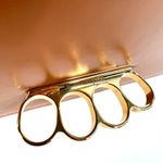 Alexander McQueen Four Ring Clutch Detachable Knuckle Ring Strap Shoulder Bag Photo 8