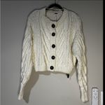 Free People  Cream Bonfire Cardigan Size L Photo 1