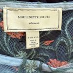 Anthropologie  Moulinette Soeurs Floral Embroidered Mesh Tunic Sky $130 XS Photo 8