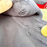 Juicy Couture Navy Cotton Peacoat Size Medium Gold Buttons Round Collar FLAW Photo 8