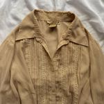 Notations Vintage  Pleated Ruffle Button Down Blouse Photo 1