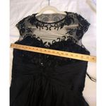 Alyce Paris Gown Size 16 Prom Cap Sleeve Maxi Formal Black Beaded Chiffon NEW Photo 8