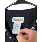 Cambridge Dry Goods Christmas Embroidered Wool Blend Vest Button Up Vintage XL Black Photo 3