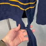 st. john's bay St John’s Bay Navy and Yellow Striped Sweater Size XXL‎ Photo 1